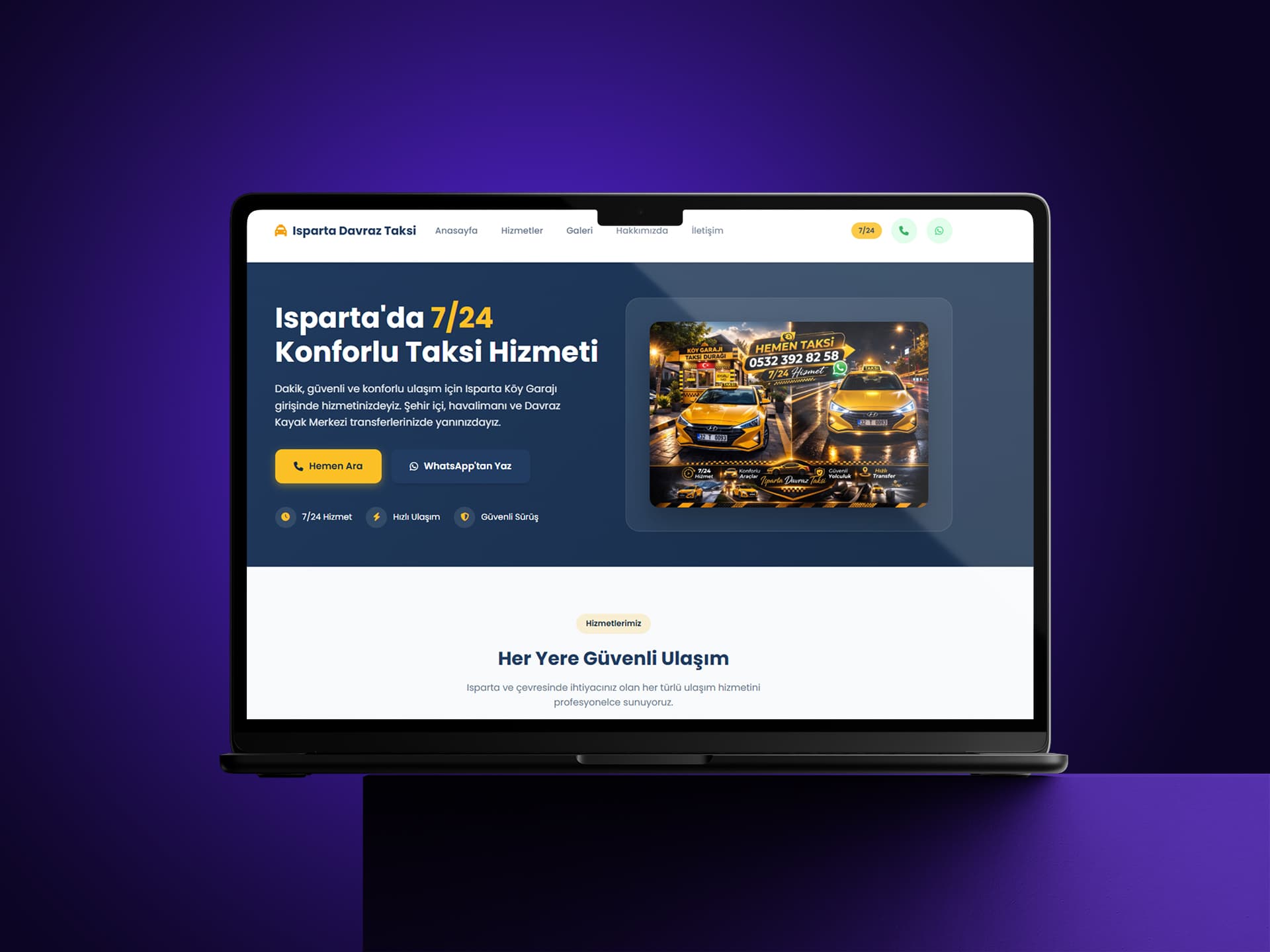 Isparta Davraz Taksi Web Sitesi